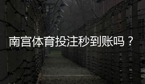 南宫体育投注秒到账吗?充值提现到账速度与安全性全面解析