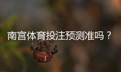 南宫体育投注预测准吗?准确性评测、数据验证与实战建议