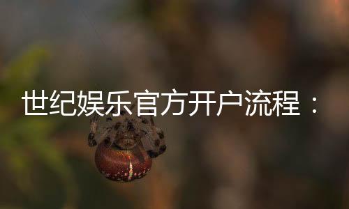 世纪娱乐官方开户流程:详细步骤与常见问题解答