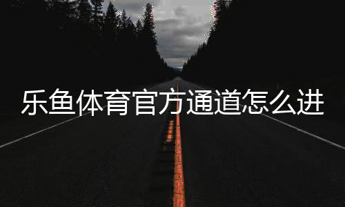 乐鱼体育官方通道怎么进入?最新入口、注册登录与安全使用全攻略
