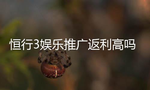 恒行3娱乐推广返利高吗？资深玩家揭秘真实返利比例与技巧