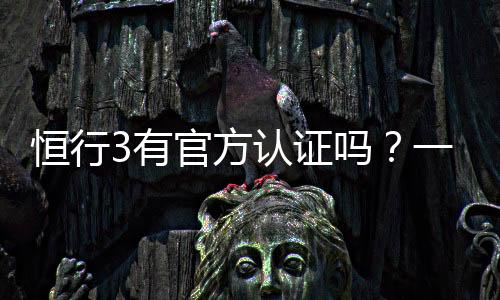 恒行3有官方认证吗?一文详解平台资质与安全认证