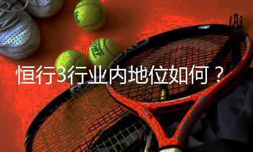 恒行3行业内地位如何?深度解析其市场竞争力与玩家口碑