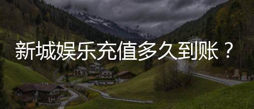 新城娱乐充值多久到账?到账时间及常见问题解析