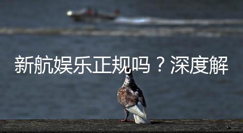 新航娱乐正规吗?深度解析其资质与玩家真实体验