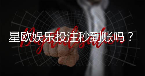 星欧娱乐投注秒到账吗?实测到账速度与提款技巧分享