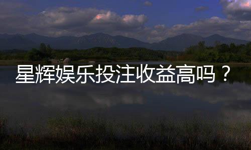 星辉娱乐投注收益高吗?深度解析平台优势与盈利策略
