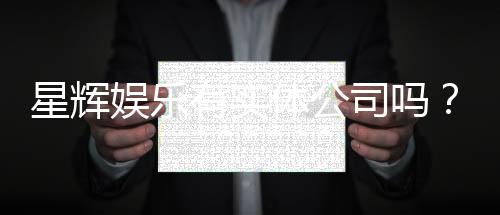 星辉娱乐有实体公司吗?深入解析其线下产业布局