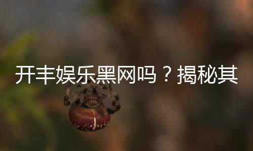 开丰娱乐黑网吗?揭秘其真实性与安全风险