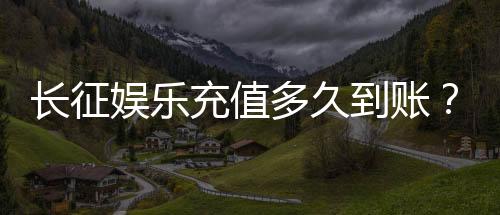 长征娱乐充值多久到账?到账时间及常见问题解析