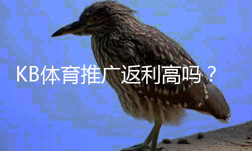 KB体育推广返利高吗?佣金比例、结算规则与真实收益全解析