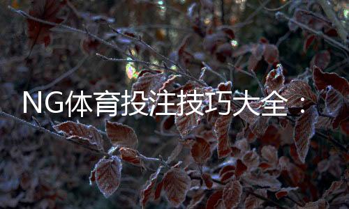 NG体育投注技巧大全:新手必学投注技巧、实战策略与避坑指南