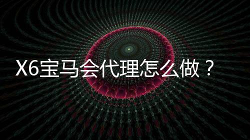 X6宝马会代理怎么做?详细申请流程与收益解析